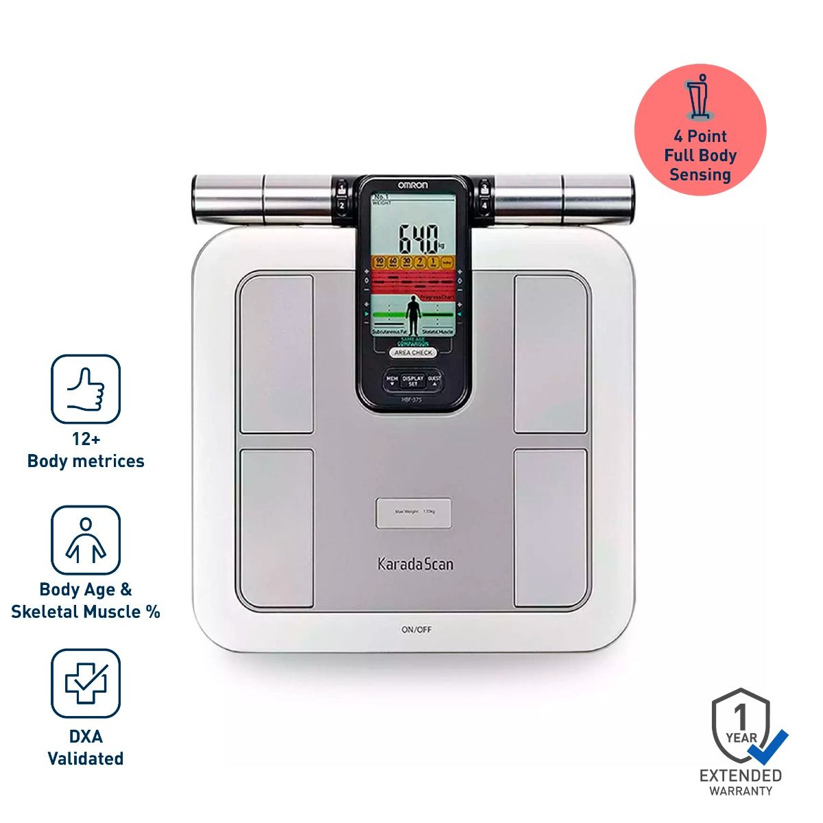 Omron HBF-375-AP Full Body Analyzer Weighing Scale with Fitness Tracking