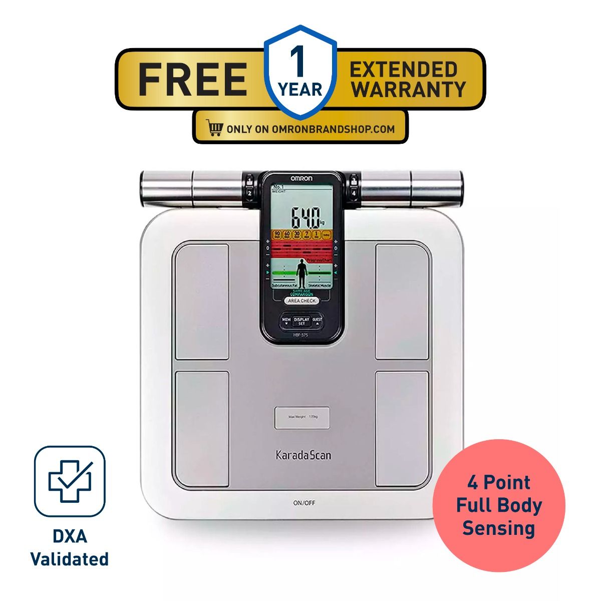 Omron HBF-375-AP Full Body Analyzer Weighing Scale with Fitness Tracking