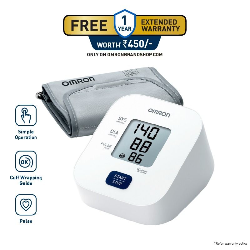 Omron HEM-7090-IN Automatic Upper Arm Blood Pressure Monitor with IntelliSense Technology & Irregular Heartbeat Detection