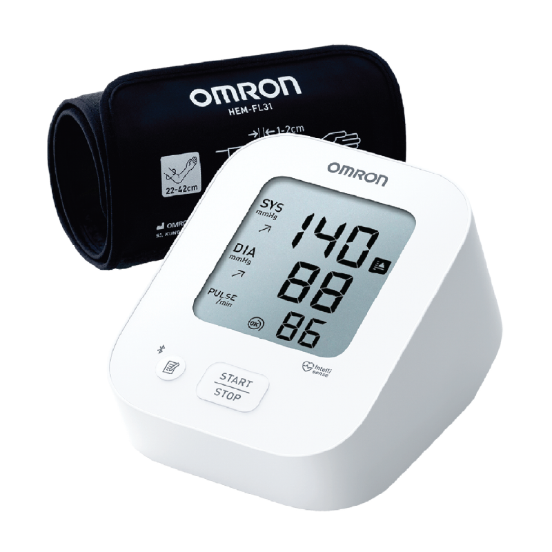 Omron HEM-7183T1-FLIN Automatic Upper Arm Blood Pressure Monitor with Bluetooth, IntelliWrap 360° Accuracy Cuff & Large Display