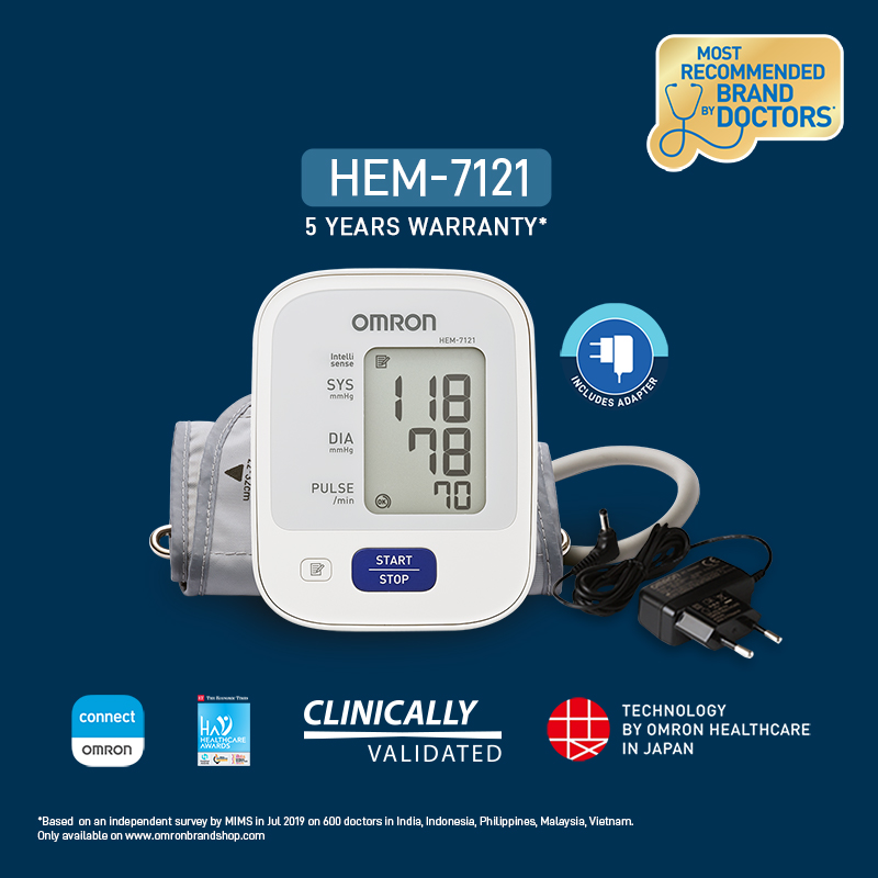 Digital Blood Pressure Machine Hem 7121 Omron Brandshop