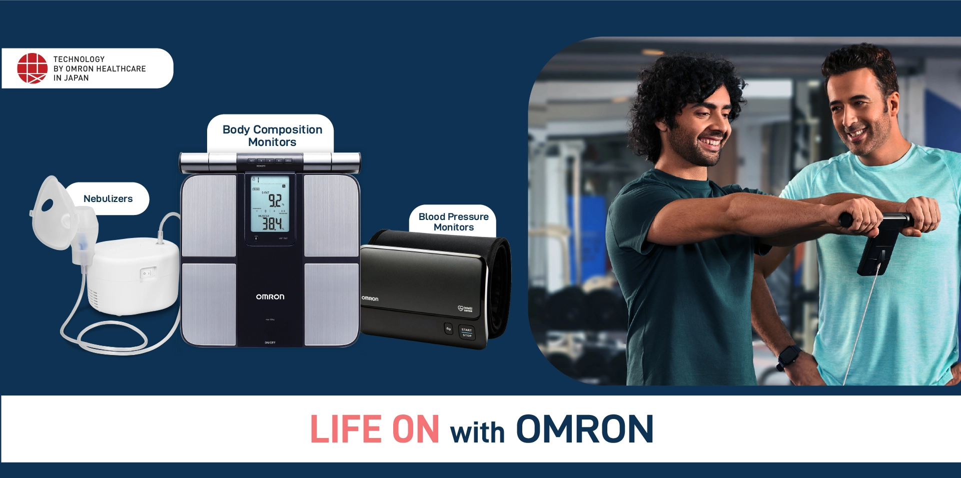 Life on with omron Banner Omron Healthcare