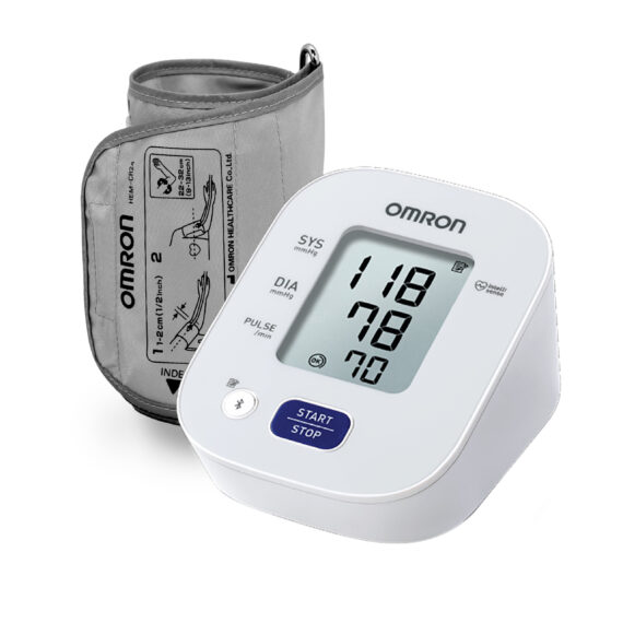 Omron HEM 7141T1 Bluetooth Blood Pressure Monitor With Body Movement  Detection & Cuff Wrapping Guide Technology